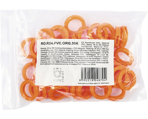 Kryty klíčů z PVC, 50 kusů