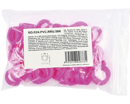 Balení 50 kusů PVC rozlišovačů klíčů