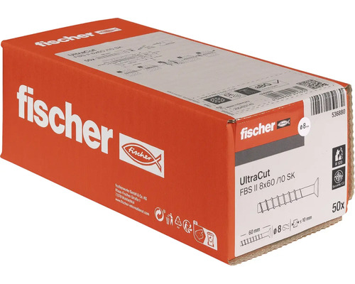 Šrouby Fischer UltraCut FBS II 8x60/10 SK v krabici