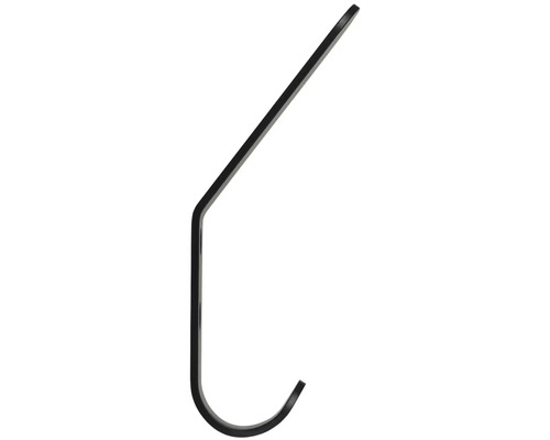 Černý kovový nástěnný hák