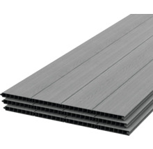 Šedé plastové panely s dřevěnou strukturou