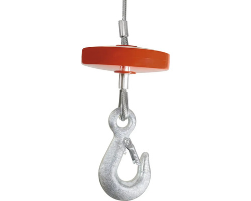 Závěsné zařízení s hákem a ocelovým lanem