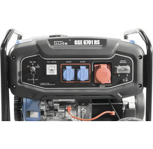 Elektrocentrála Güde GSE 6701 RS s voltmetrem, zásuvkami pro 230 V a 400 V a spínačem motoru
