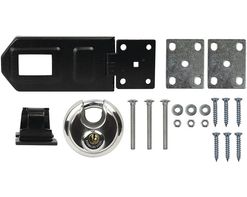 Sada uzávěru s visacím zámkem, šrouby, šrouby a podložkami