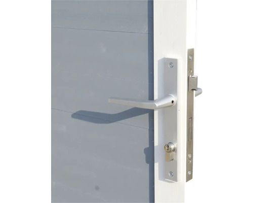 Detail dveří s klikou a zámkem