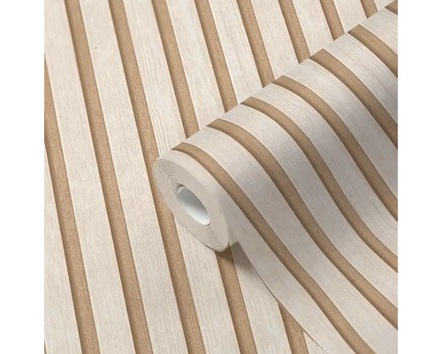 Role tapety se vzhledem dřevěného obložení