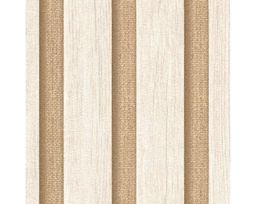 Tapeta s proužkovaným vzorem a vzhledem dřeva