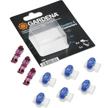 Sada spojek a konektorů Gardena se šesti kabelovými konektory a třemi hadicovými konektory