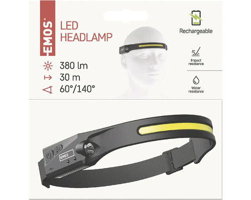 LED čelovka, dobíjecí, nárazuvzdorná a voděodolná