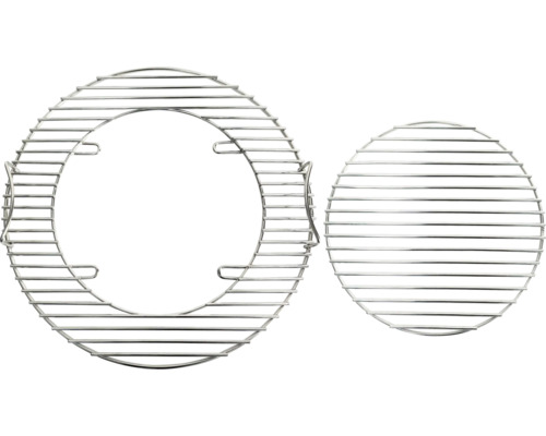 Dva kovové grilovací rošty