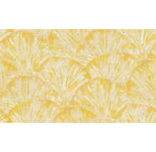 Žlutá vliesová tapeta s abstraktním vzorem