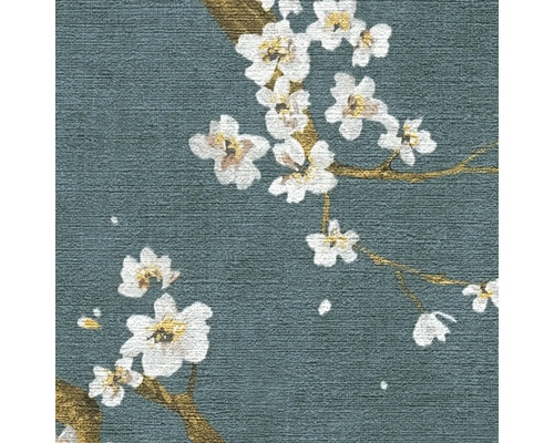 Tapeta s květinovým vzorem a větvemi