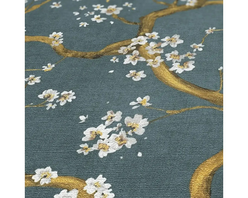 Tapeta s květinovým vzorem větví a květů