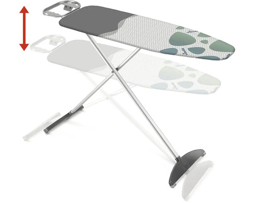 Výškově nastavitelné žehlicí prkno s odkladačem na žehličku