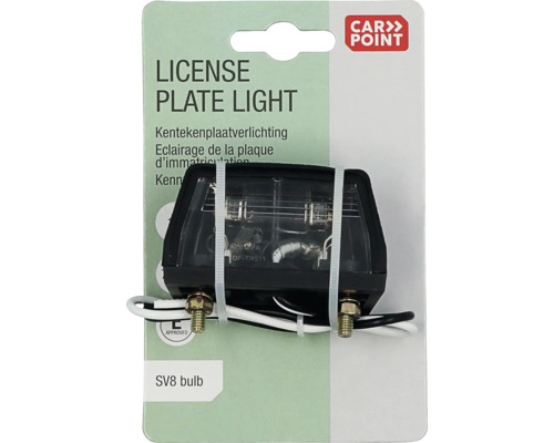 Osvětlení poznávací značky s žárovkou SV8