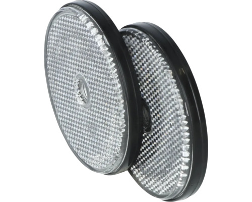 Dva kulaté reflektory pro jízdní kola nebo přívěsy