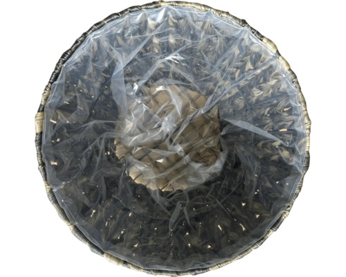 Kulatý proutěný koš na květiny s plastovou vložkou