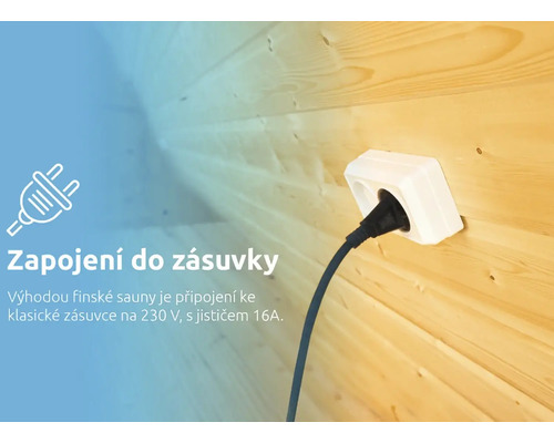 Připojení do zásuvky ve dřevěné stěně