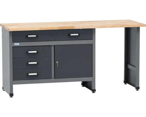 Pracovní stůl se zásuvkami a skříňkou