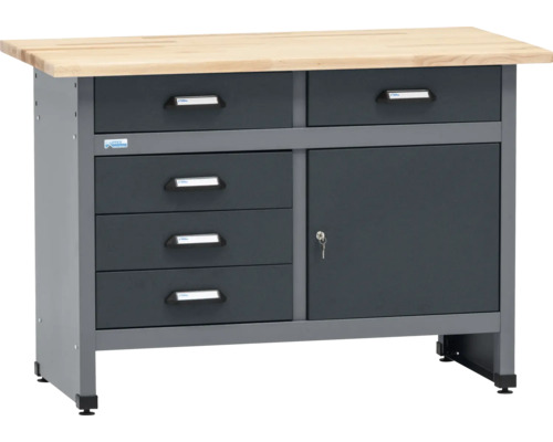Pracovní stůl se zásuvkami a skříňkou