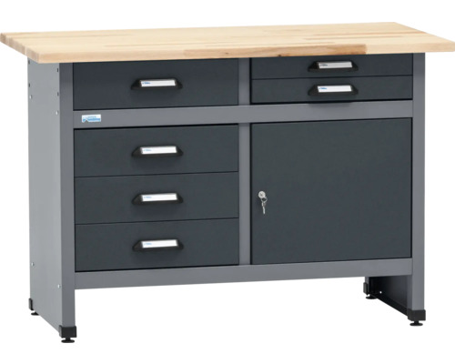 Pracovní stůl se zásuvkami a skříňkou