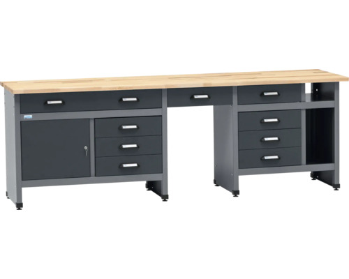 Pracovní stůl se zásuvkami a dvířky skříňky