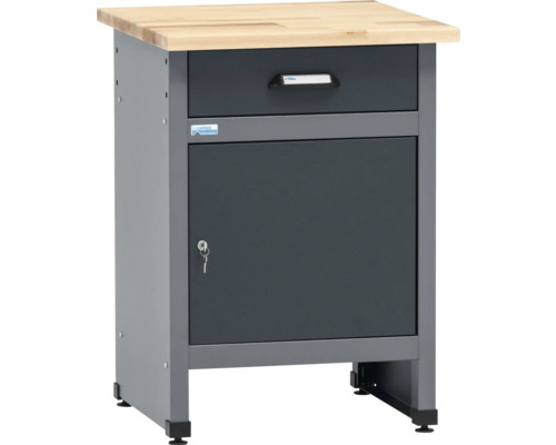 Skříňka pod ponk s šuplíkem, dvířky, klíčem a dřevěnou deskou