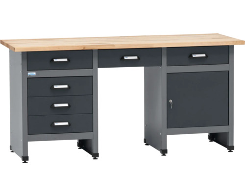 Pracovní stůl se zásuvkami a skříňkou