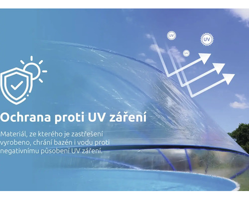 UV ochrana pro zastřešení bazénu