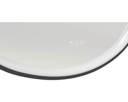 Detail zrcadla s dotykovým senzorem a funkcí vyhřívání