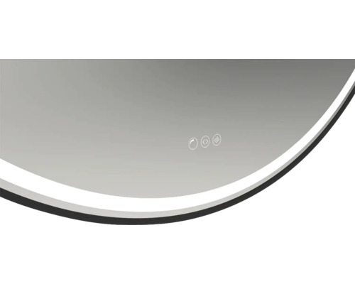 Detail zrcadla se symboly dotykového senzoru