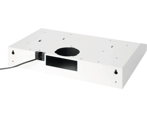 Pohled zespodu na odsavač par s kabelem