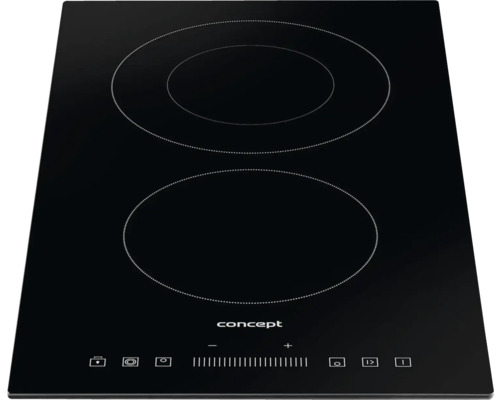Černá indukční varná deska Concept se dvěma varnými zónami
