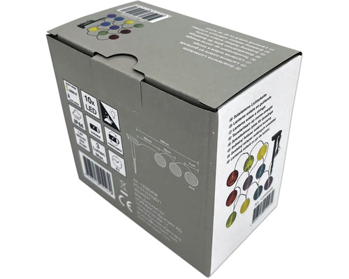 Balení solárního světelného řetězu s deseti LED světly