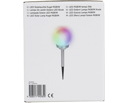 LED Solární Lampa RGB/W Koule