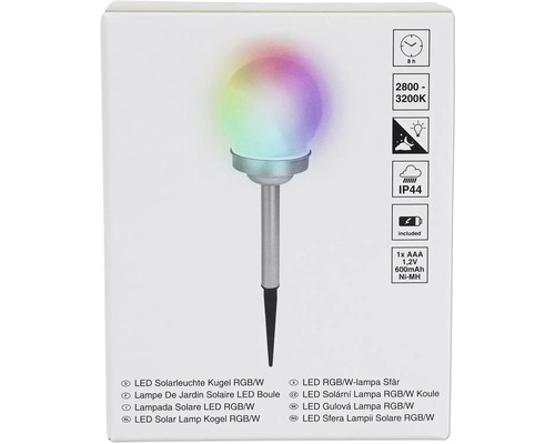 LED solární lampa koule s měnícími se barvami pro osvětlení zahrady