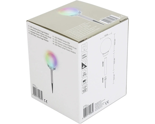 Balení solárního LED světla kulového tvaru s měnícími se barvami