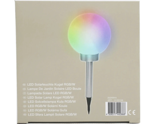 LED solární lampa koule s měnícími se barvami