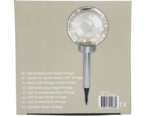 LED solární koule vintage