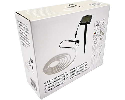 Balení třímetrového solárního LED pásku