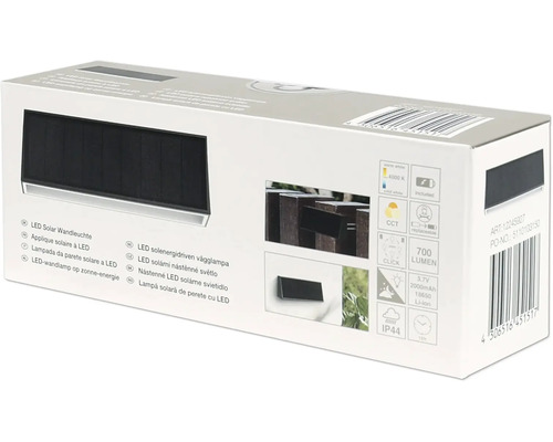 Balení solárního LED nástěnného svítidla