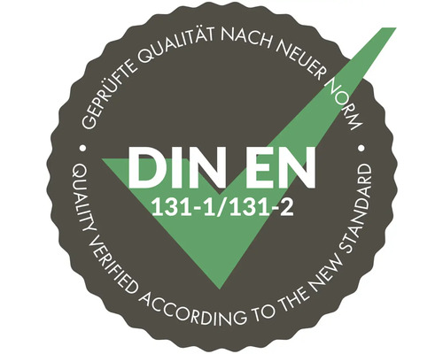DIN EN 131-1/131-2 Značka ověřené kvality podle nové normy