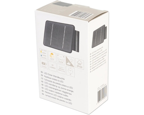 Balení LED solárního nástěnného svítidla