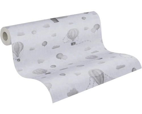 Role tapety se vzorem horkovzdušných balónů a oblaků