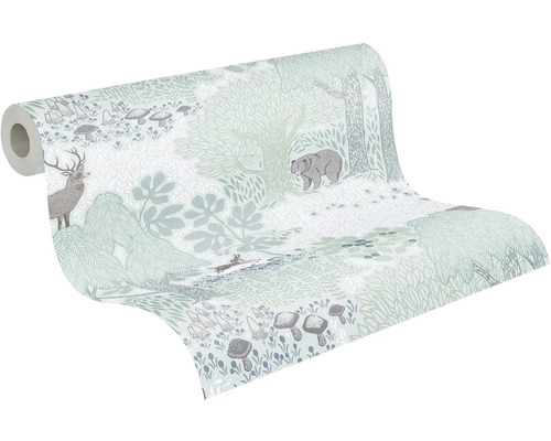 Role tapety s motivem lesa, včetně jelena a medvěda