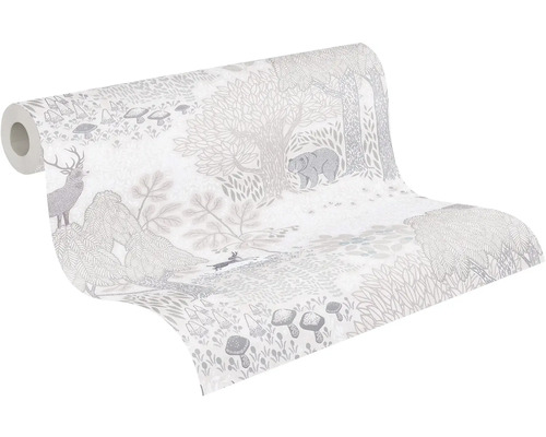 Role tapety s motivem lesa, včetně jelena a medvěda