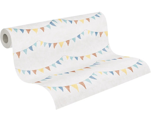 Role tapety se vzorem vlaječkových girland