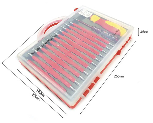 Sada izolovaných šroubováků v krabici s rozměry