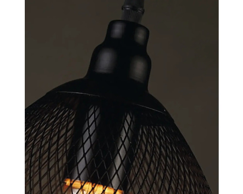 Závěsná lampa s kovovou mřížkou