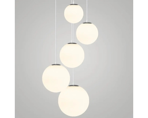Závěsné svítidlo s pěti kulovitými stínidly